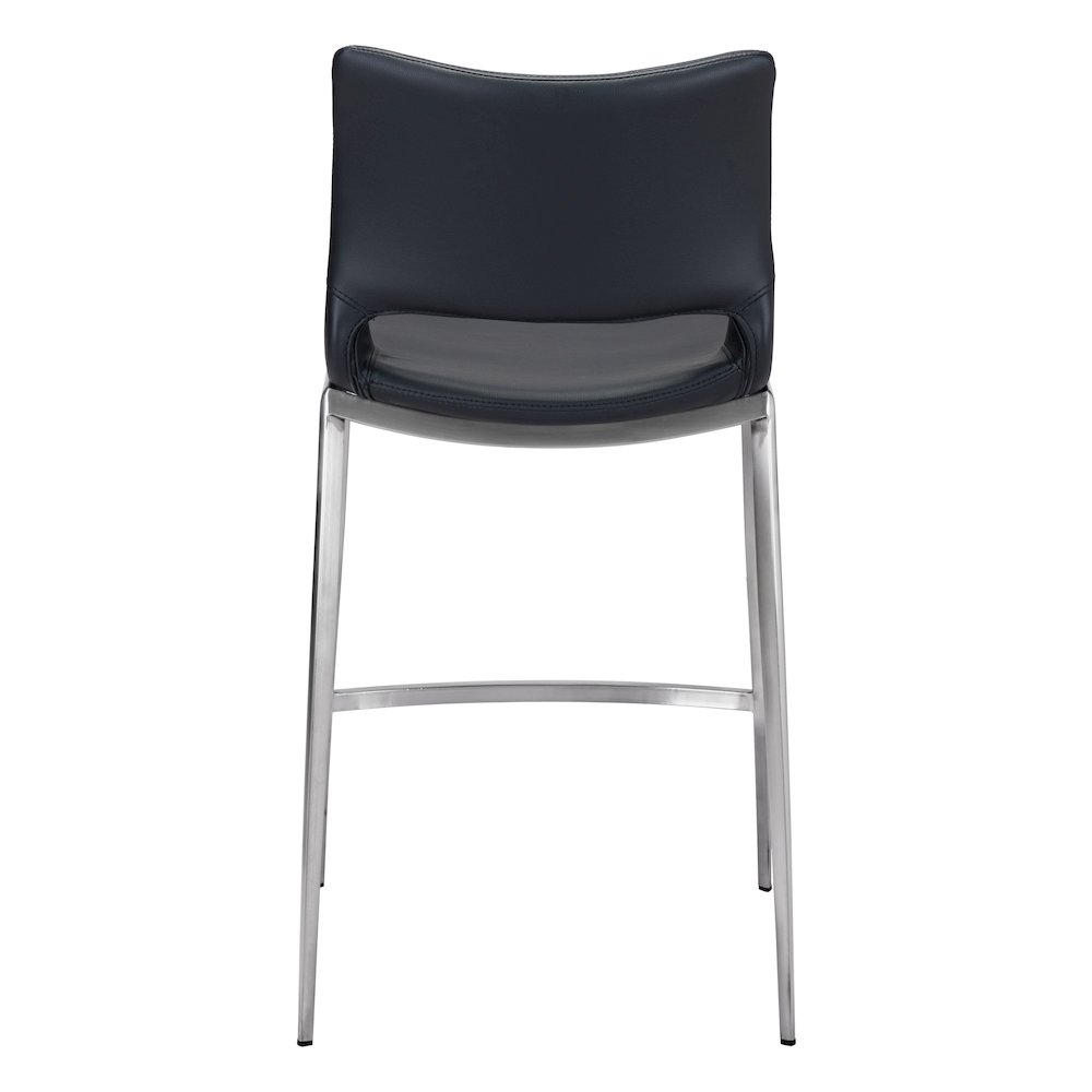 Ace Counter Stool (Set of 2) Black & Silver. Picture 4