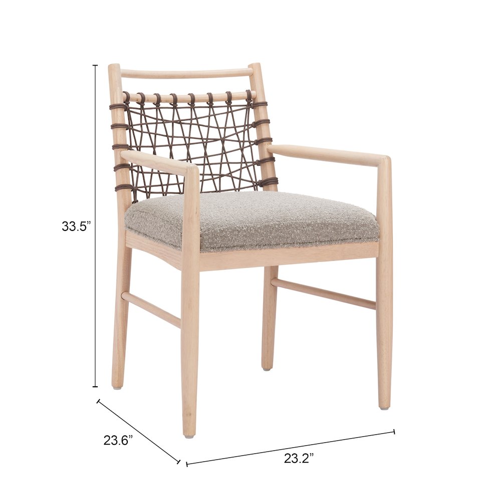 Wezly Dining Chair (Set of 2) Gray. Picture 9