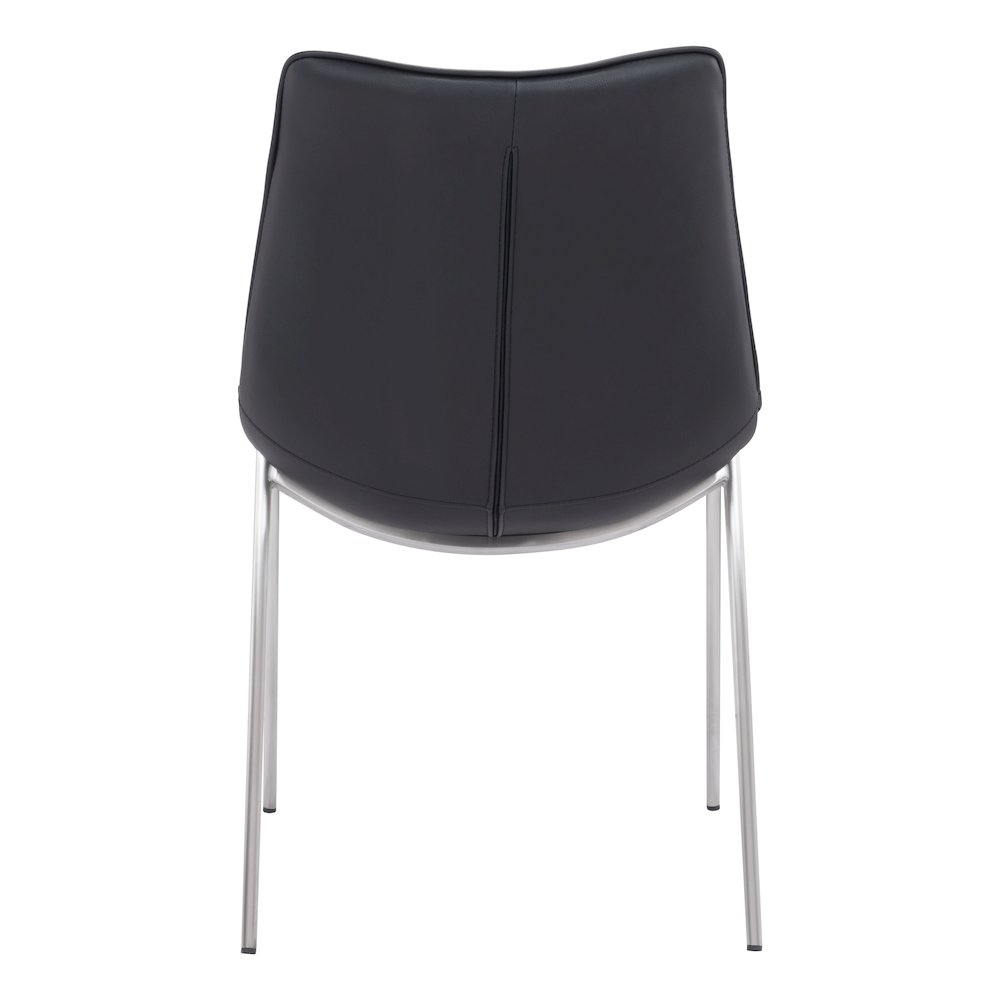 Magnus Dining Chair (Set of 2) Black & Silver. Picture 4
