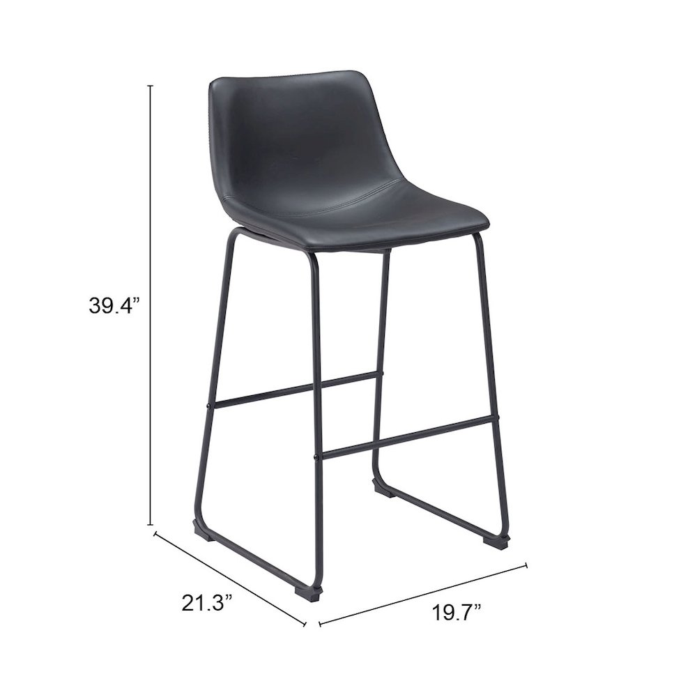 Smart Barstool (Set of 2) Black. Picture 7