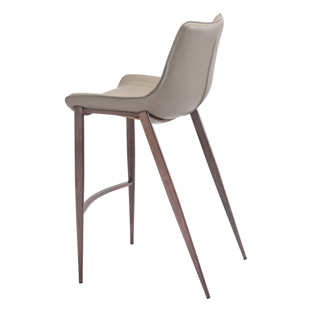 Magnus Barstool (Set of 2) Brown & Walnut. Picture 5
