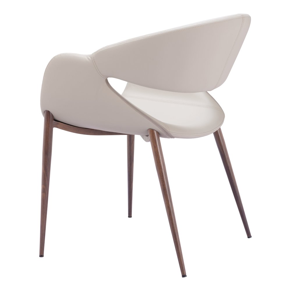 Limay Dining Chair (Set of 2) Beige & Walnut. Picture 11
