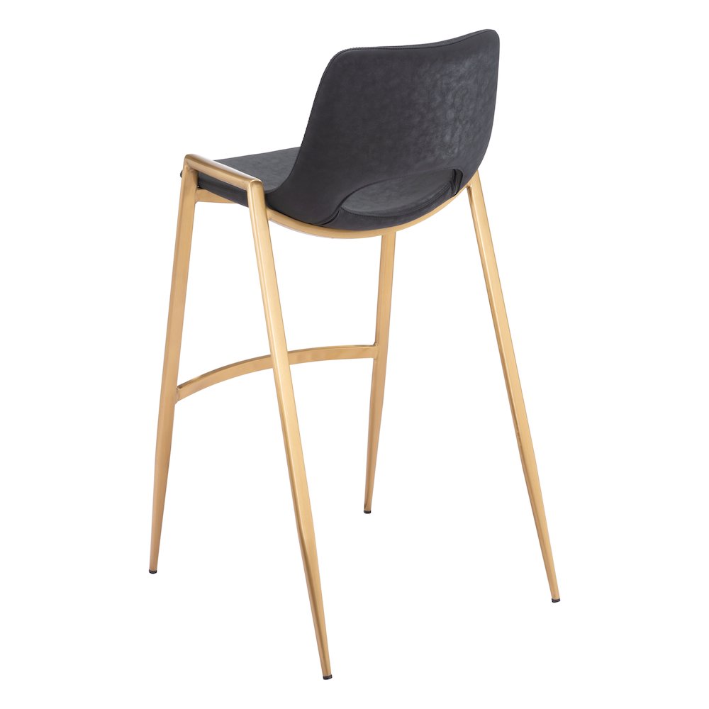 Desi Barstool (Set of 2) Black & Gold. Picture 5