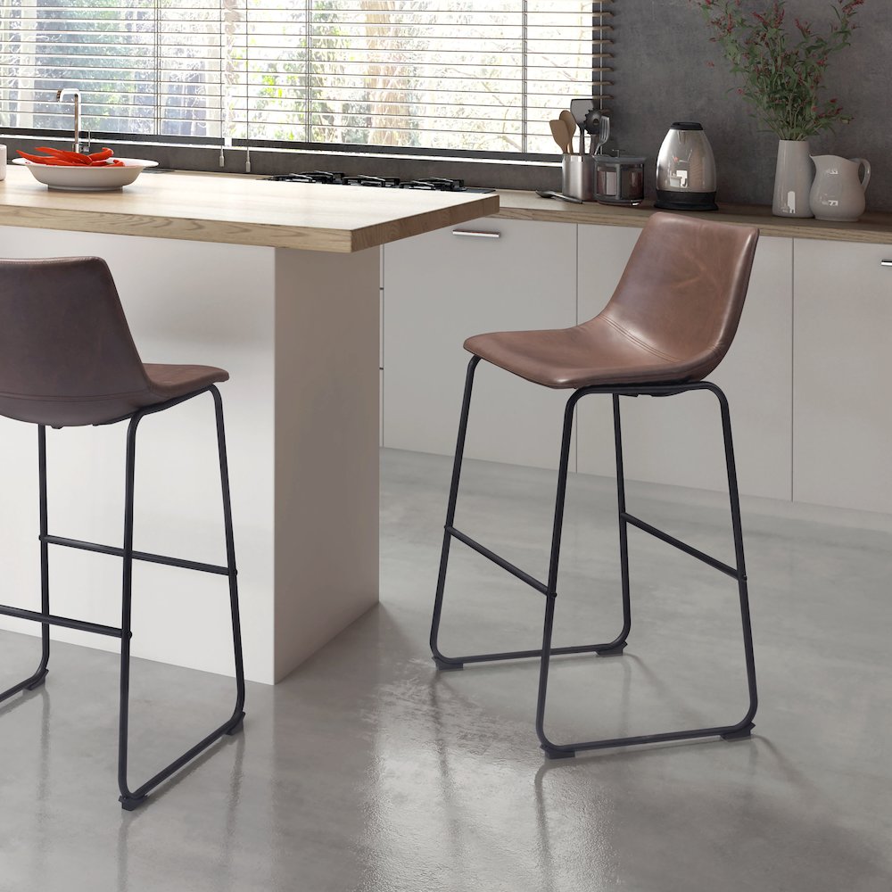 Smart Barstool (Set of 2) Vintage Espresso. Picture 8