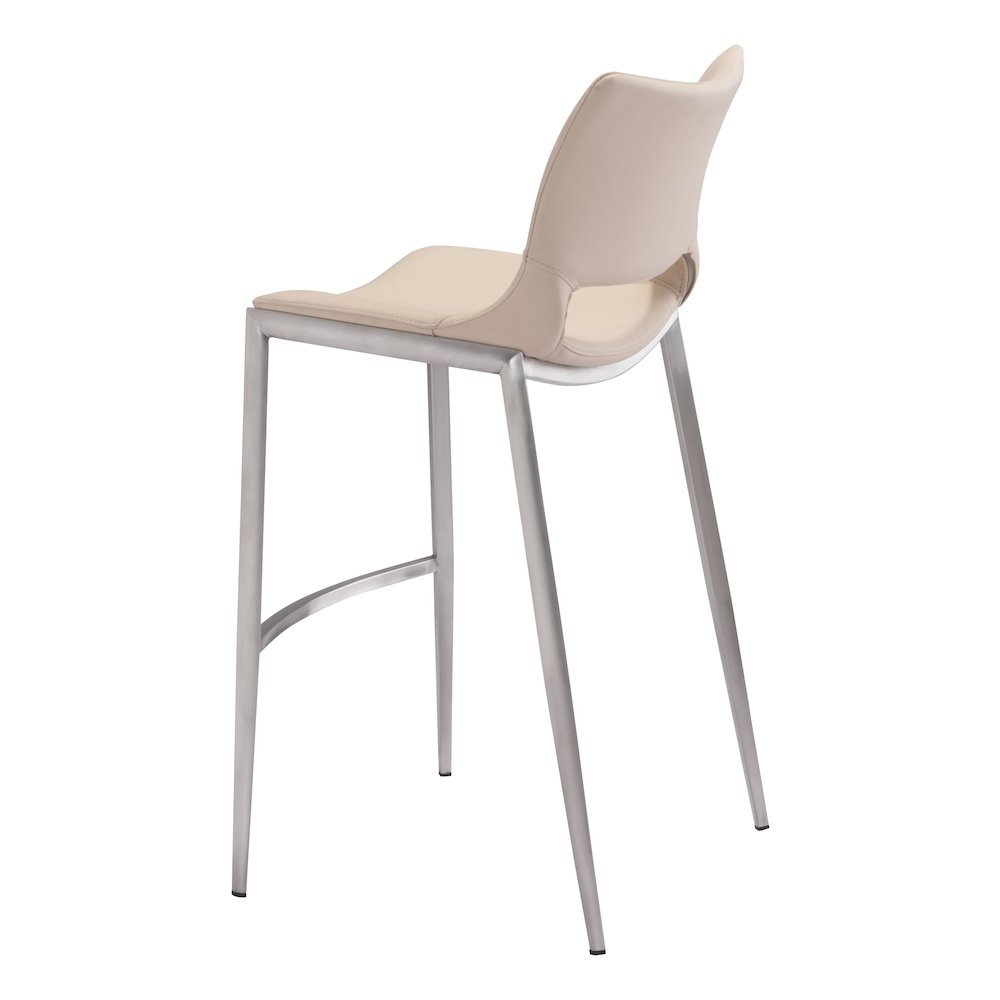Ace Barstool (Set of 2) Light Pink & Silver. Picture 5