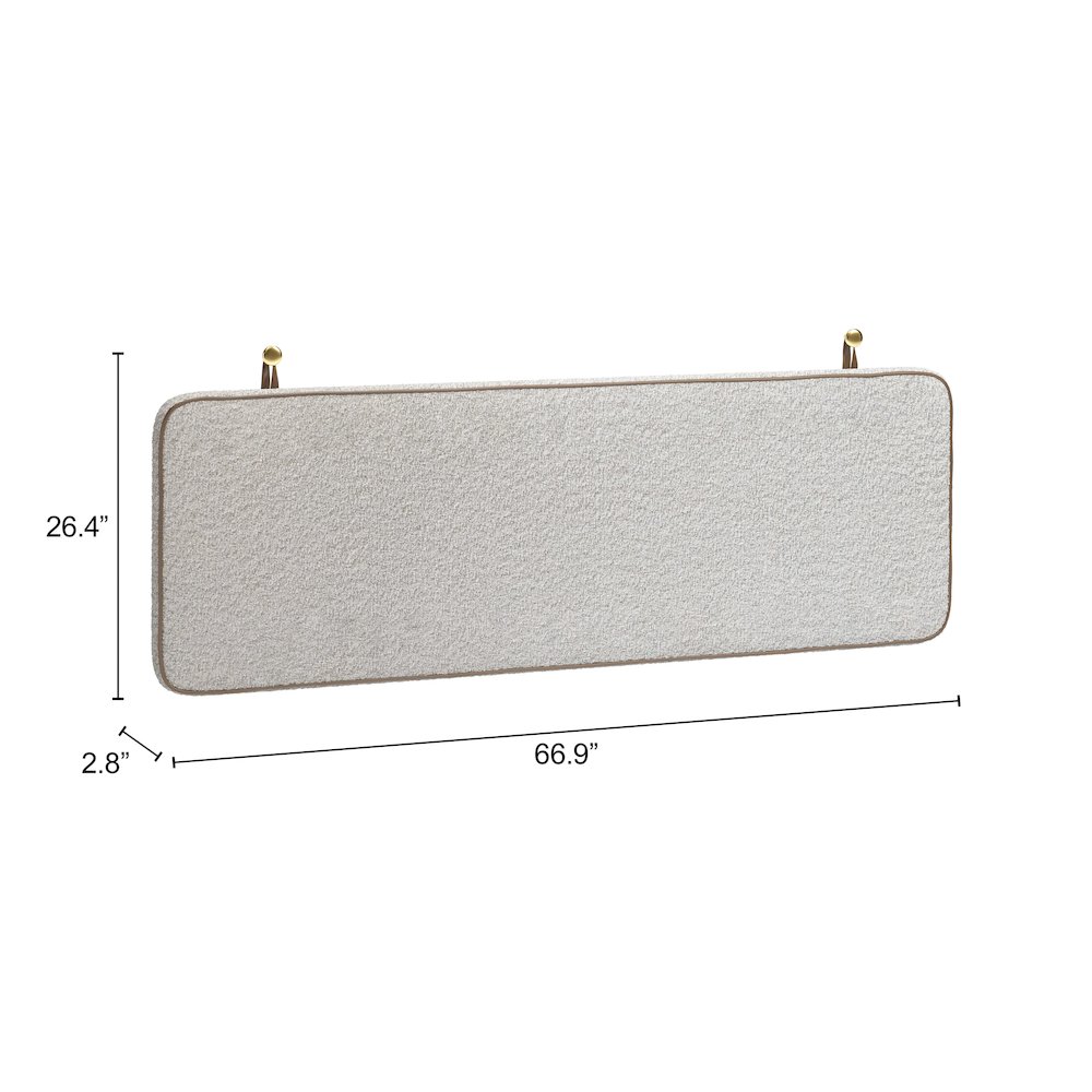 Bela Floating Queen Headboard Ivory. Picture 11