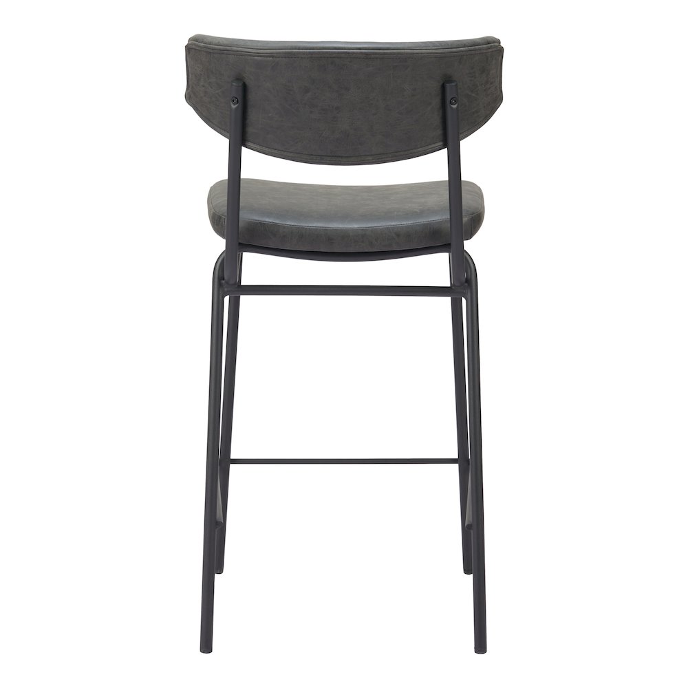 Charon Counter Stool (Set of 2) Vintage Black. Picture 4