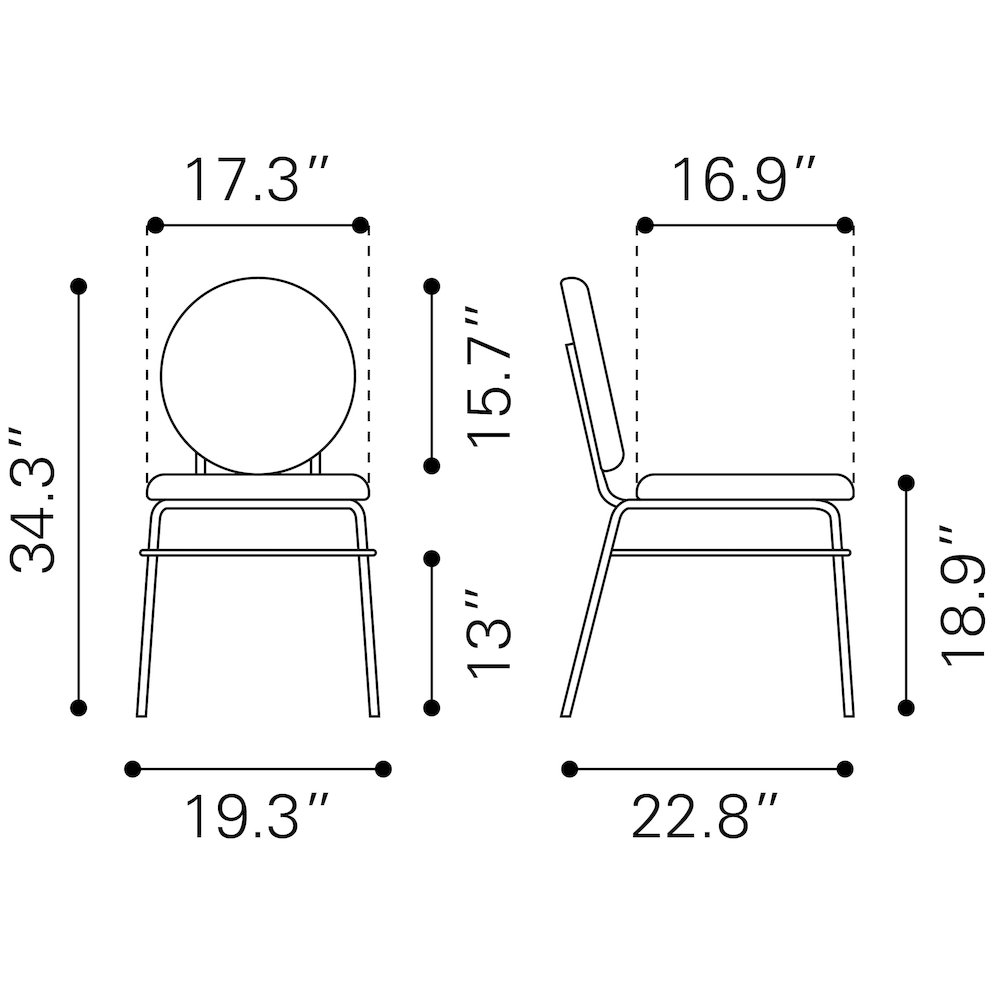 Odessa Dining Chair (Set of 2) Green & Gold. Picture 12