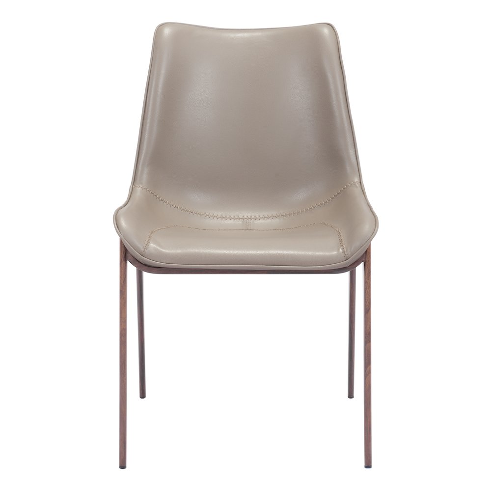 Magnus Dining Chair (Set of 2) Brown & Walnut. Picture 3