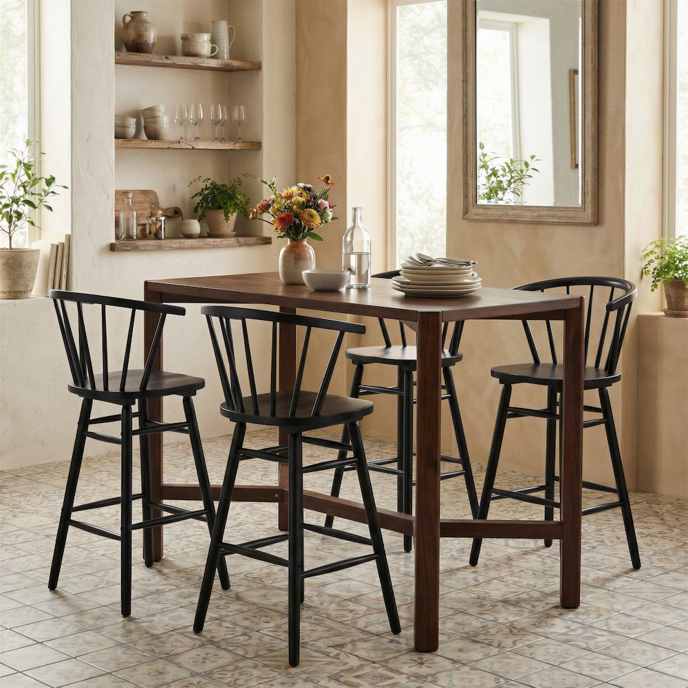 Stenger Barstool (Set of 2) Black. Picture 9