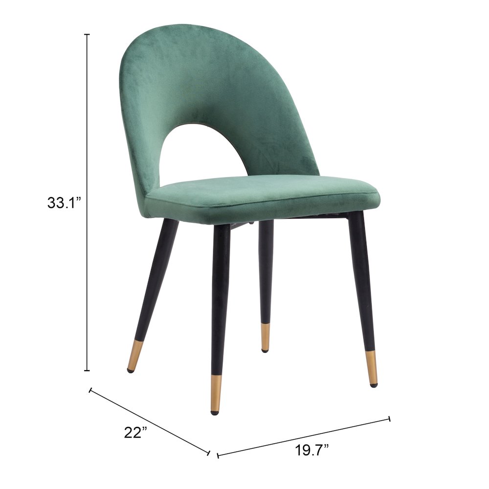 Menlo Dining Chair (Set of 2) Green. Picture 7