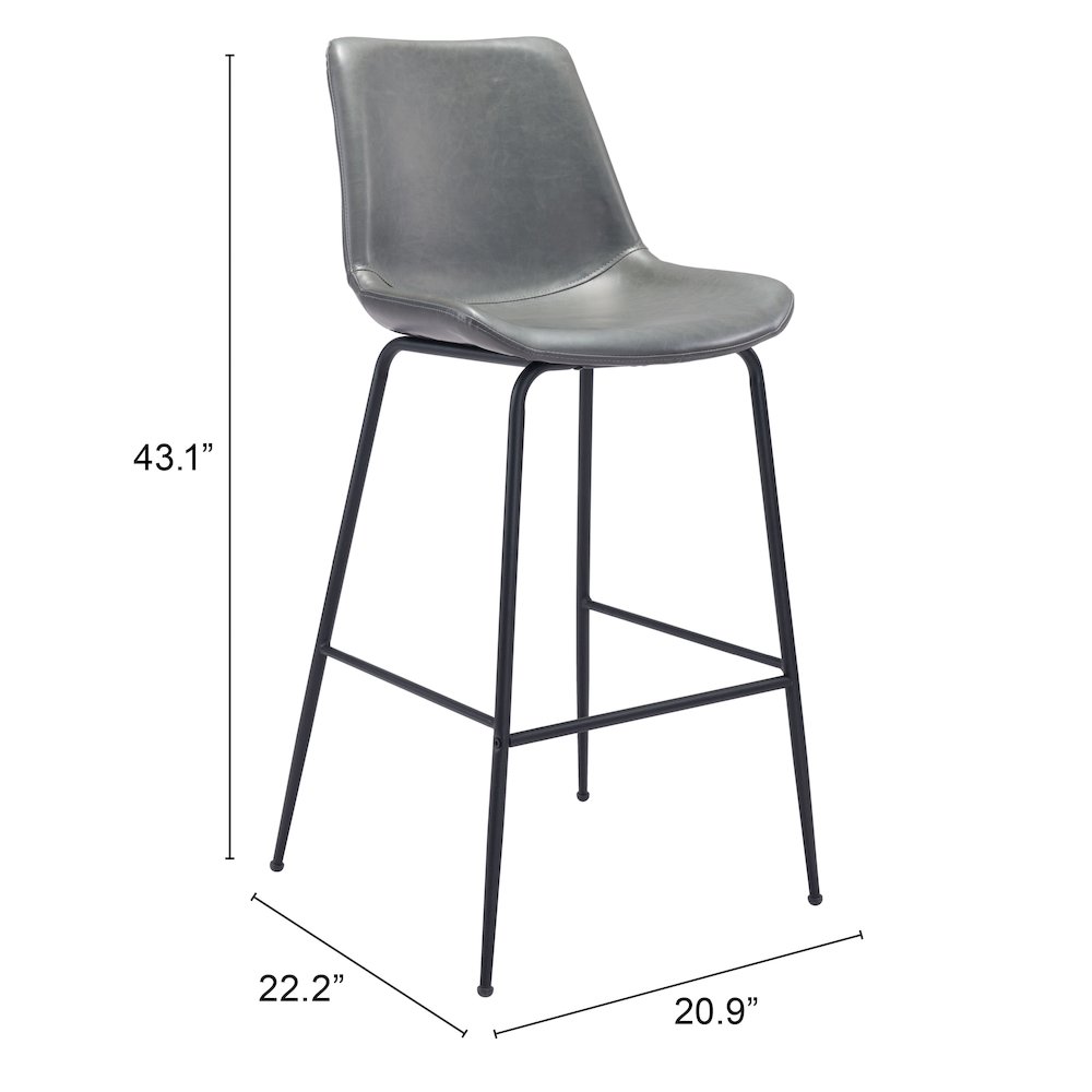 Byron Barstool Gray. Picture 7