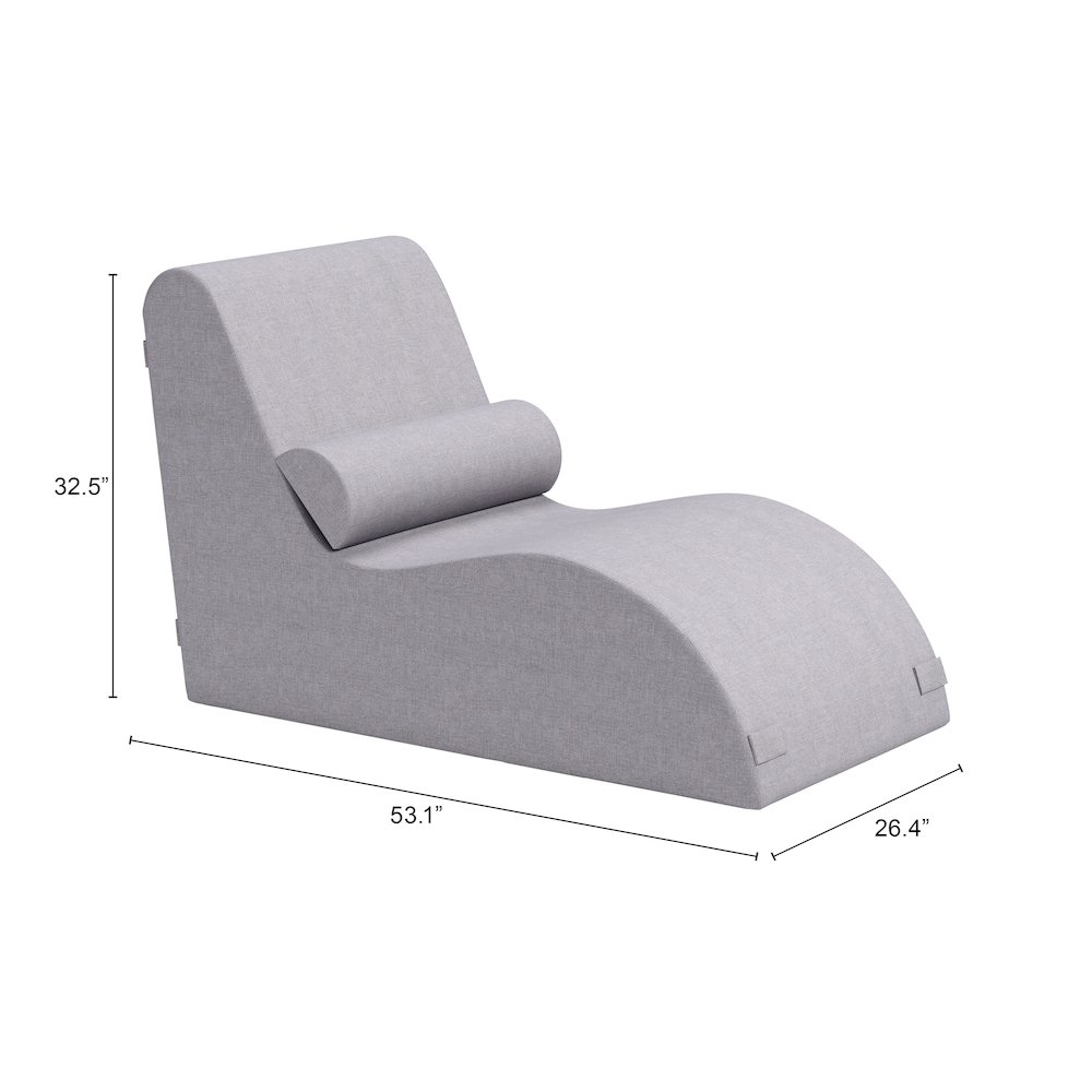 Luanda Chaise Lounge Gray. Picture 7