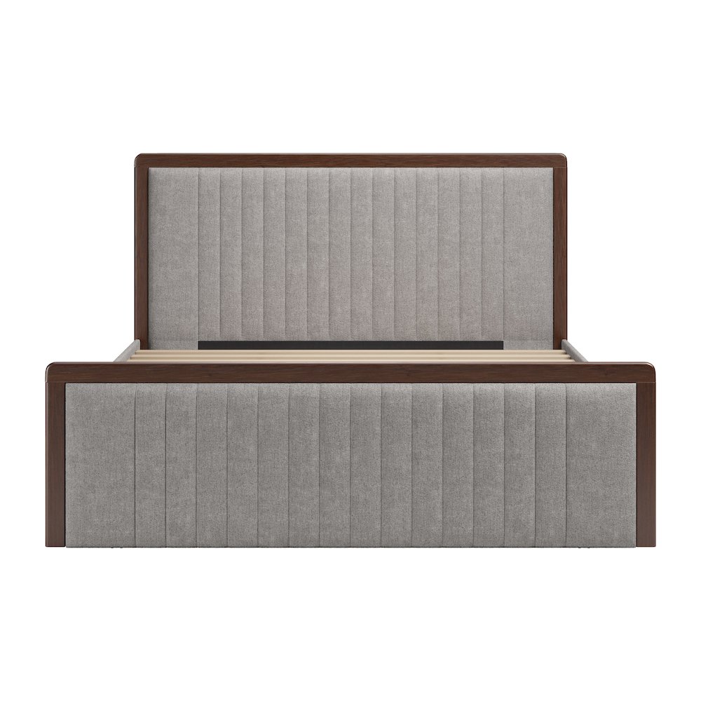 Somune King Bed Gray & Walnut. Picture 6