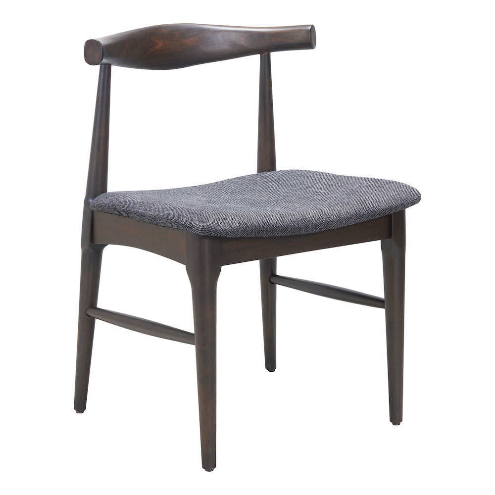 Tuzka Dining Chair (Set of 2) Gray & Espresso. Picture 8
