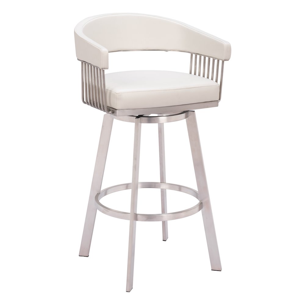 Bantry Swivel Barstool White. Picture 8