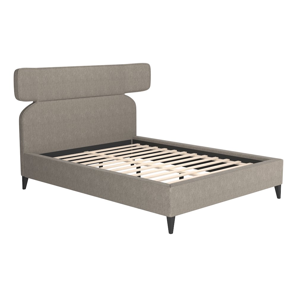 Dusa Queen Bed Olive Brown. Picture 1