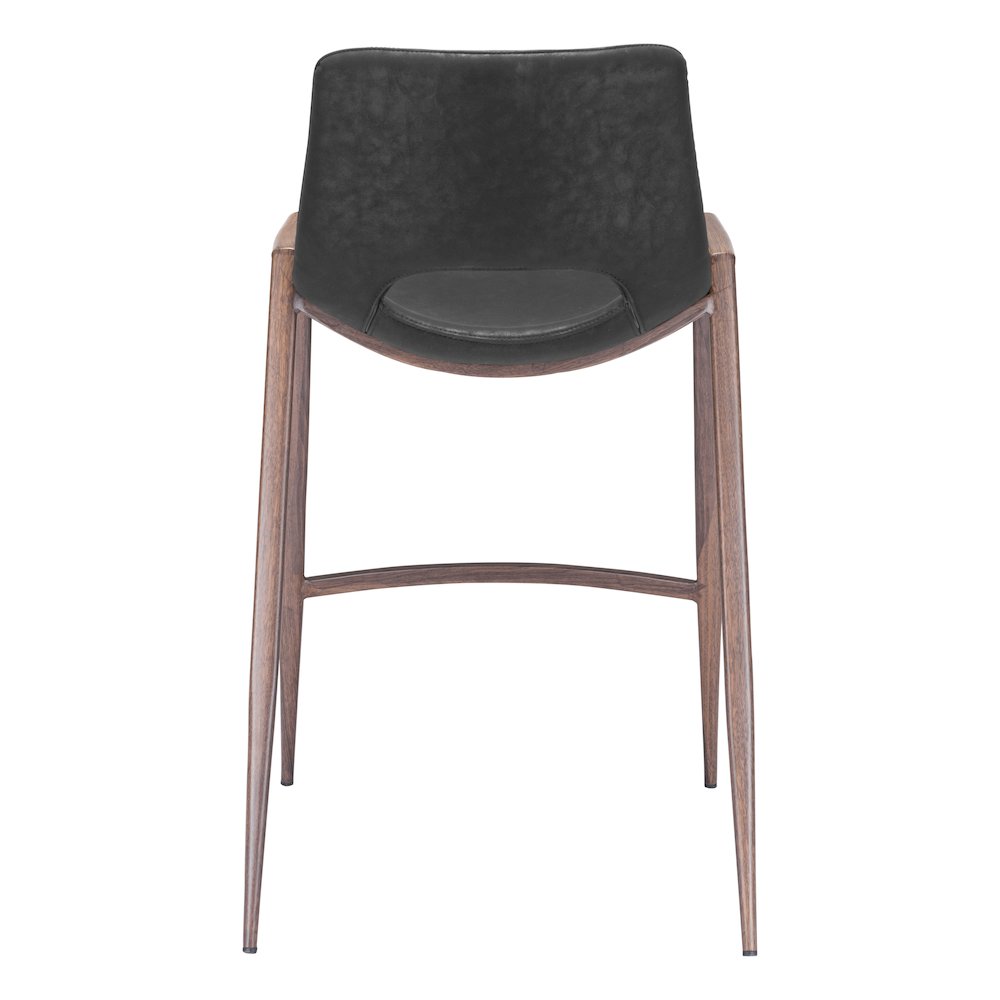 Desi Counter Stool (Set of 2) Black & Walnut. Picture 4