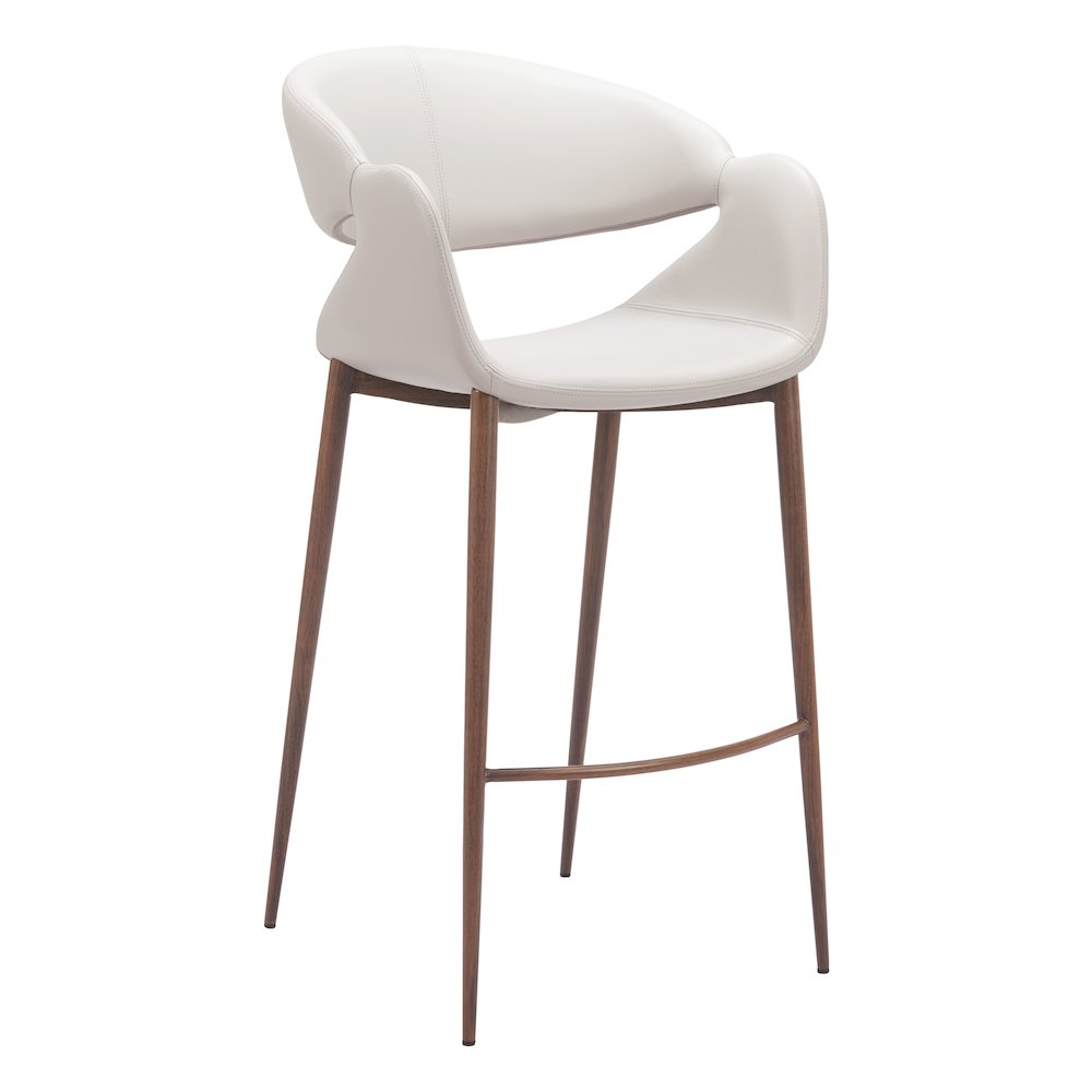 Limay Barstool Beige & Walnut. Picture 6