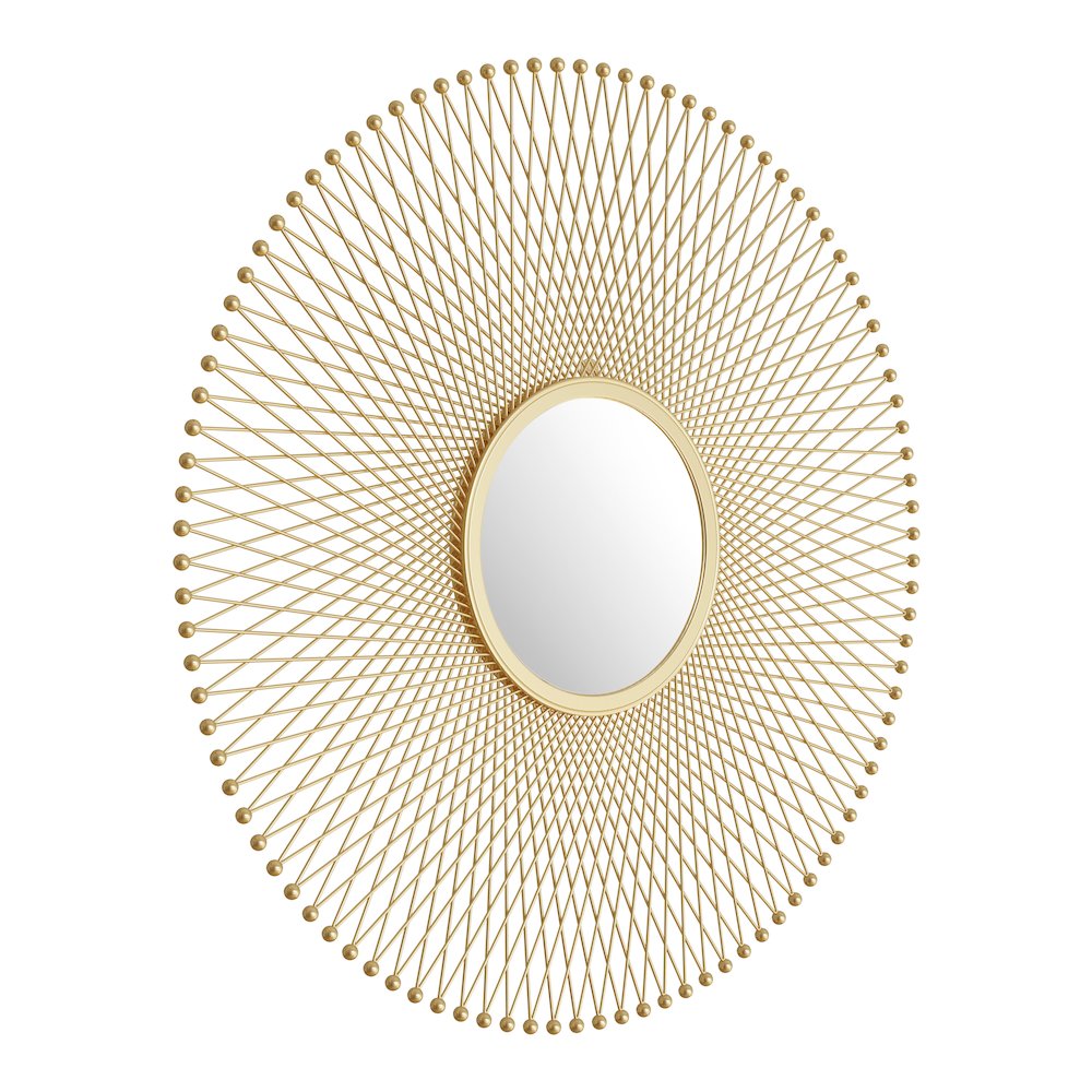 Glow Round Mirror Gold. Picture 4