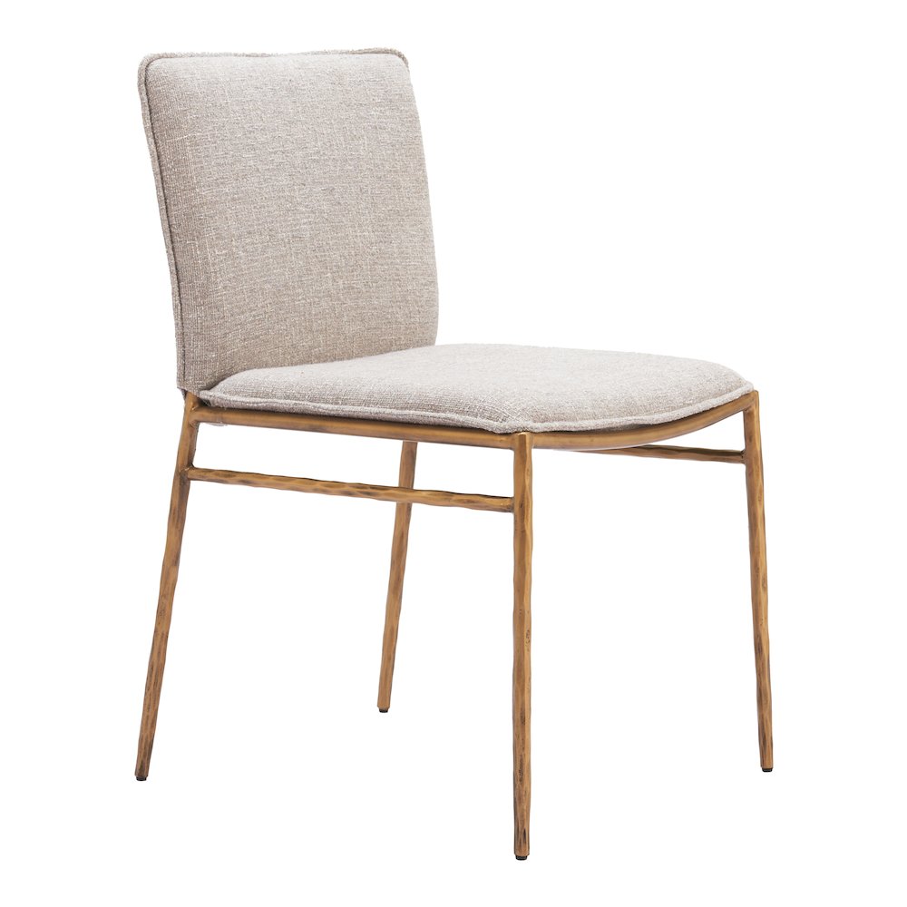 Nordvest Dining Chair Beige & Gold. Picture 6