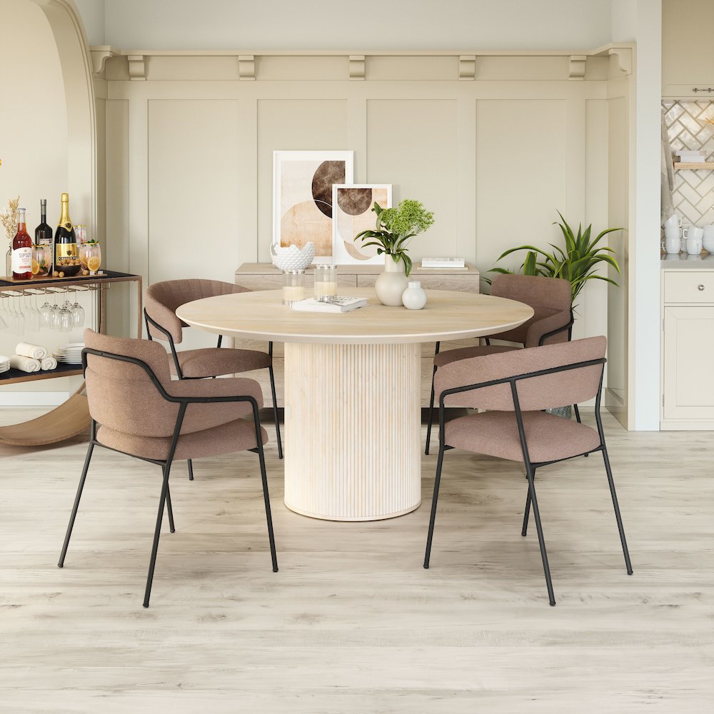 Josephine Dining Chair (Set of 2) Brown. Picture 9