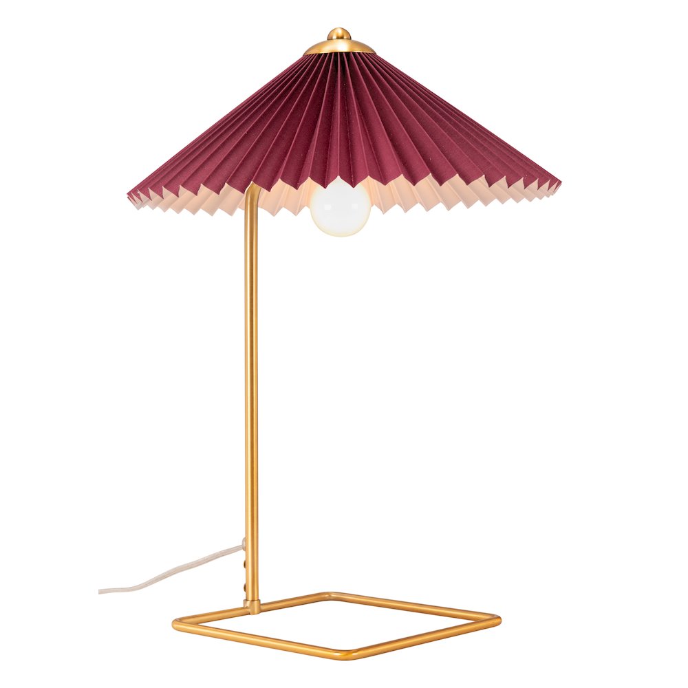 Charo Table Lamp Red & Gold. Picture 6