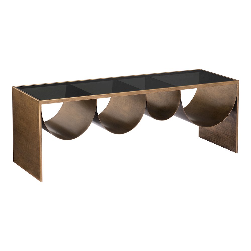Reed Coffee Table Brass & Black. Picture 6
