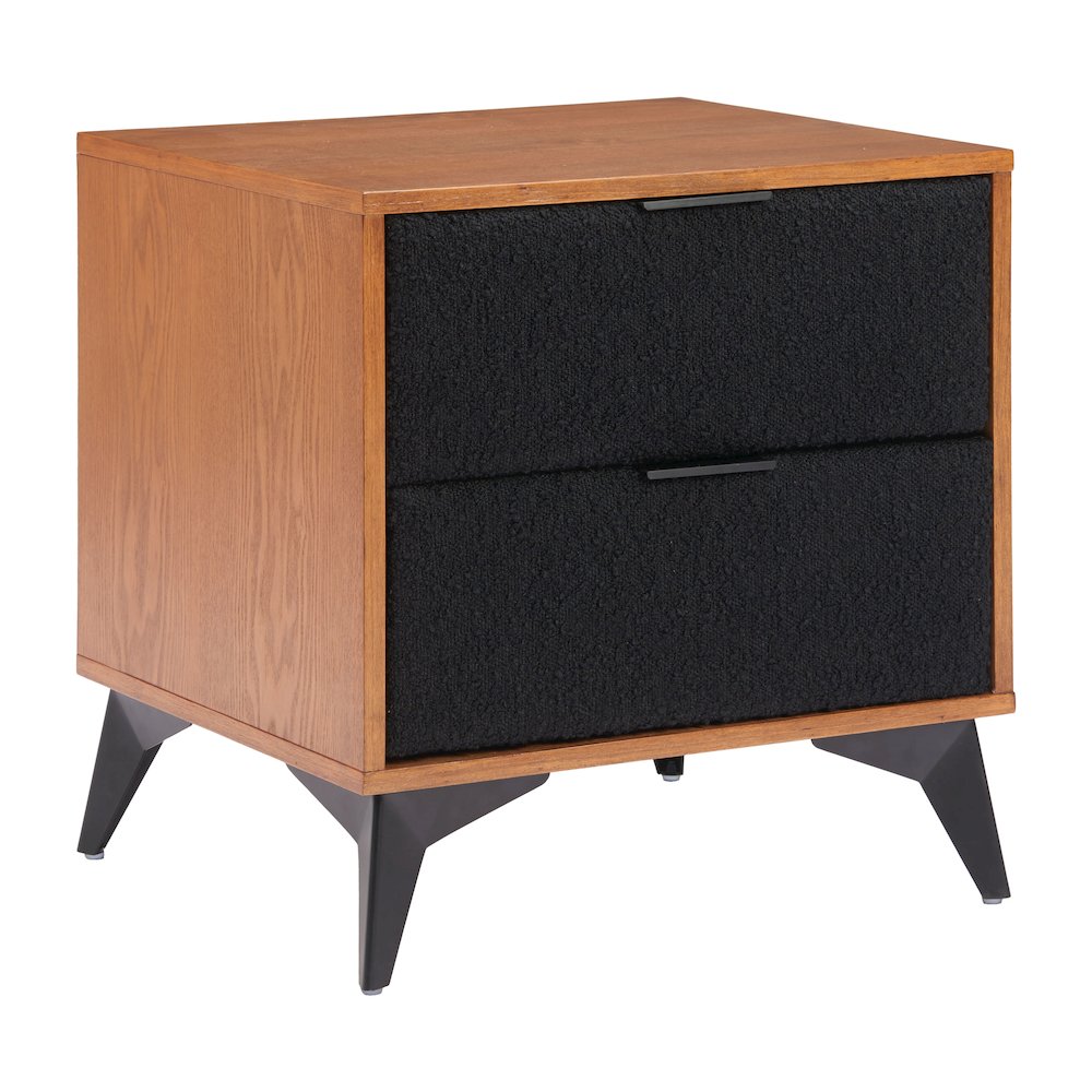 Zarif Nightstand Black & Walnut. Picture 6