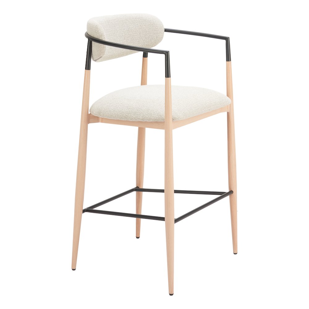 Equinox Barstool Oyster Gray & Natural. Picture 6