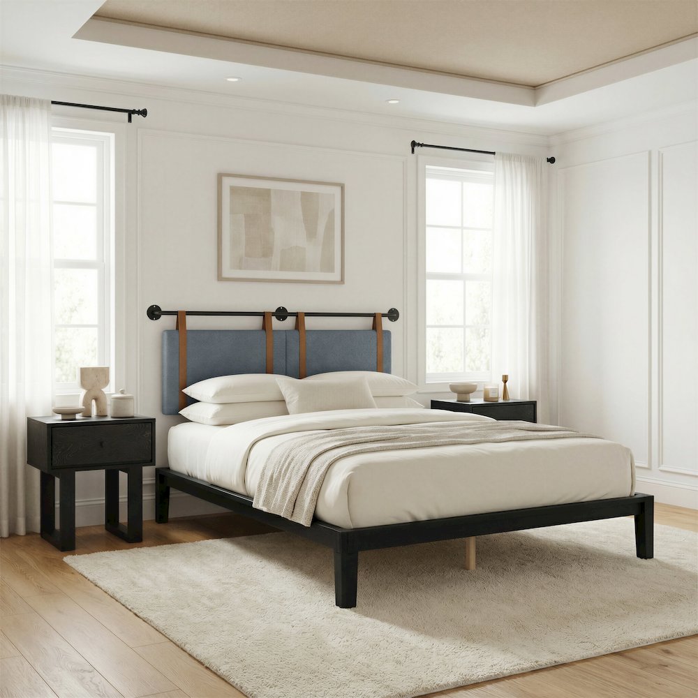 Luum Queen Platform Bed Frame Black. Picture 2