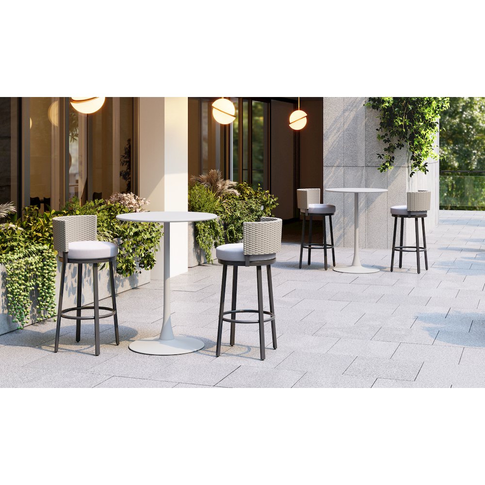 Midnight Wave Barstool White. Picture 11