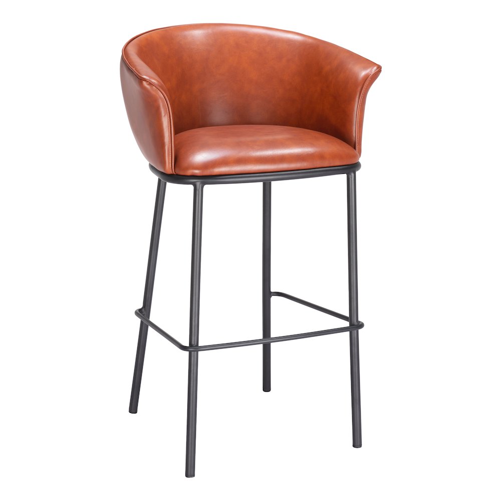 Garston Barstool Brown. Picture 6
