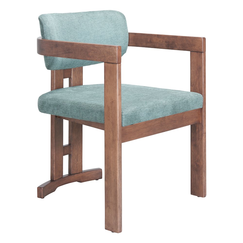 Poly Dining Chair Moss Gray & Walnut. Picture 6