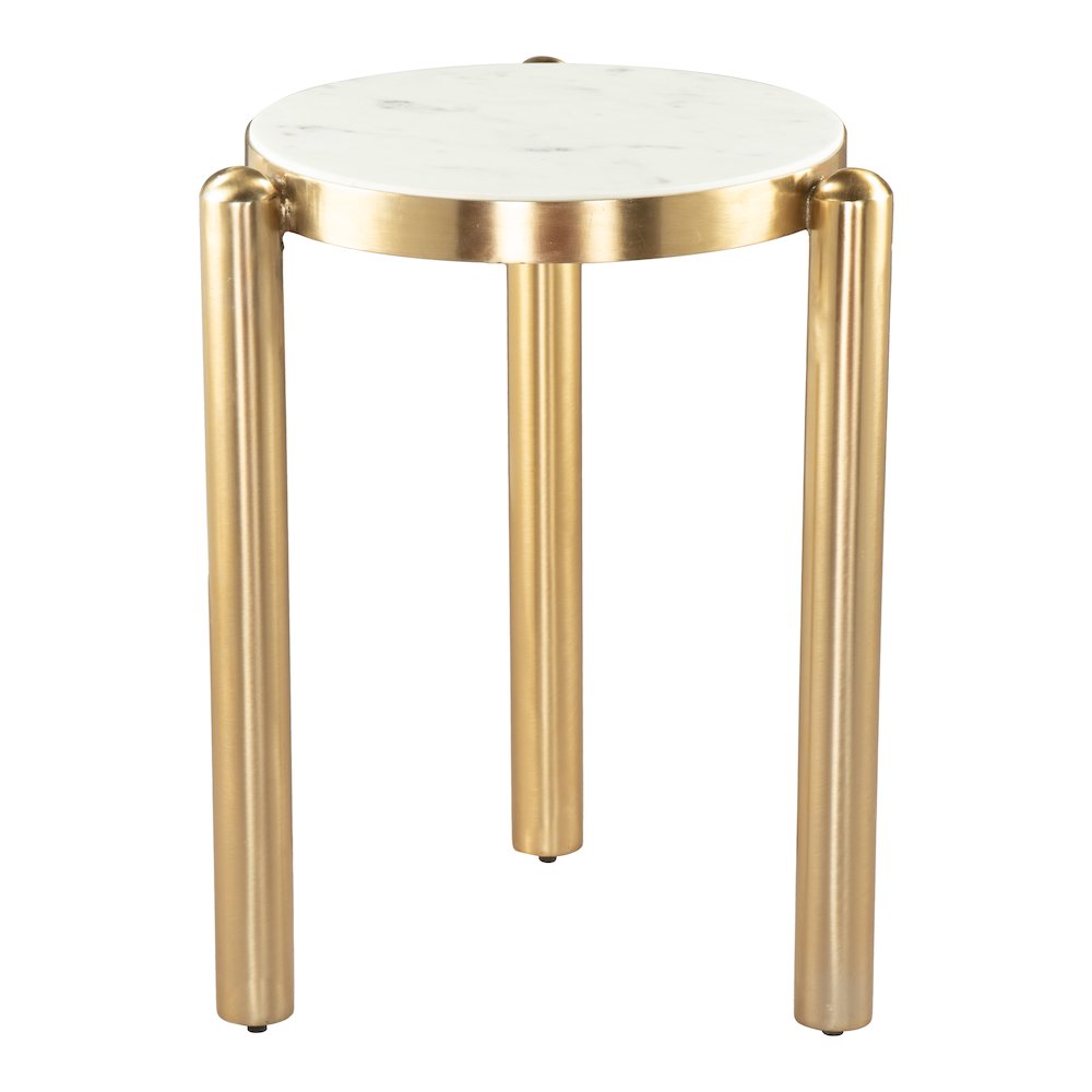 Noan Side Table White & Gold. Picture 2