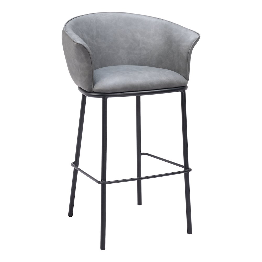 Garston Barstool Gray. Picture 6