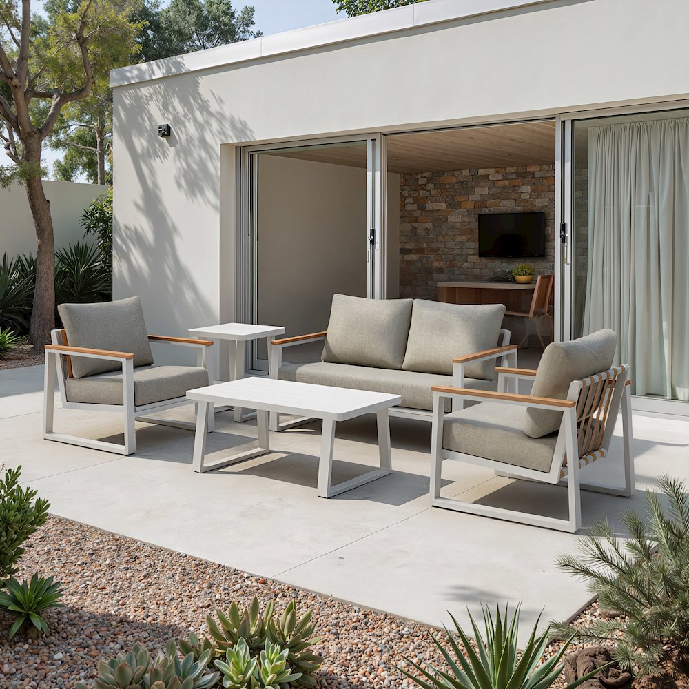 Welt Sofa Taupe & White. Picture 9