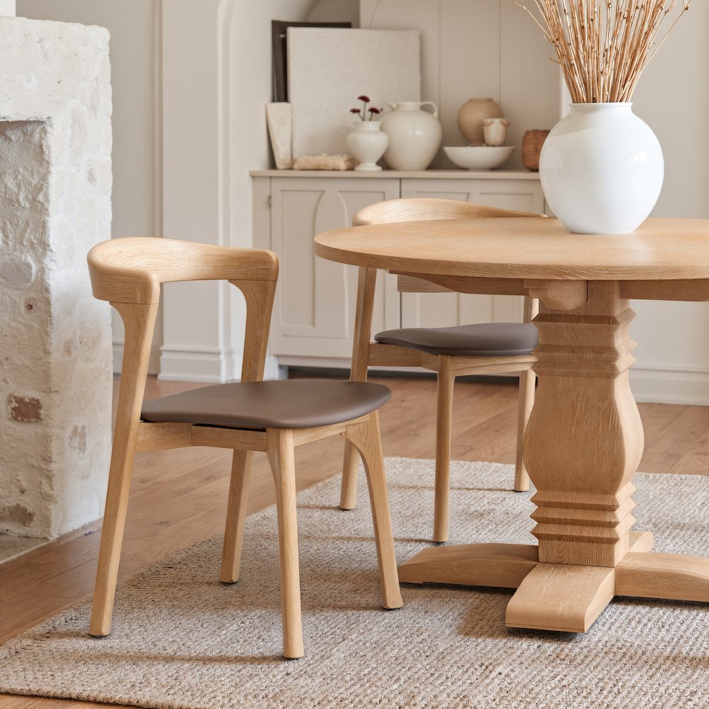 Pioro Dining Chair (Set of 2) Brown & Natural. Picture 10