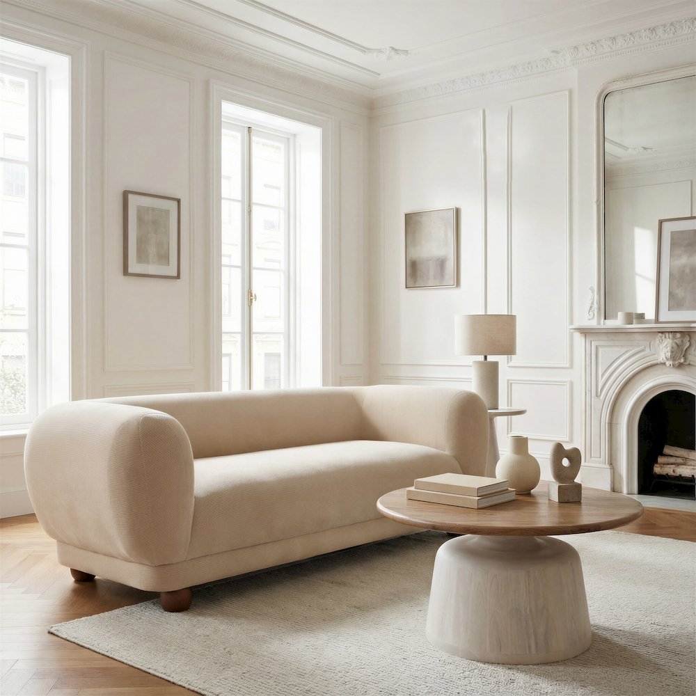 Goblet Coffee Table Brown & White. Picture 2