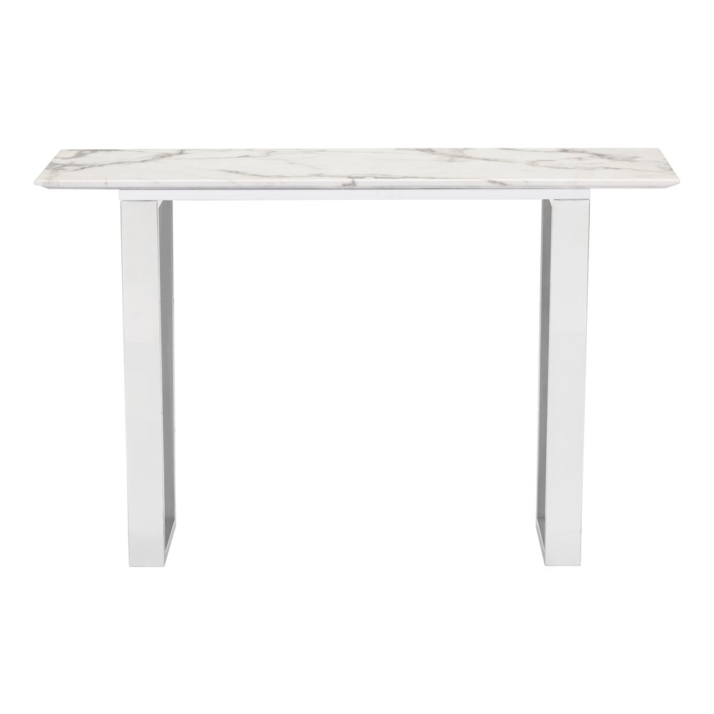 Atlas Console Table White & Silver. Picture 3