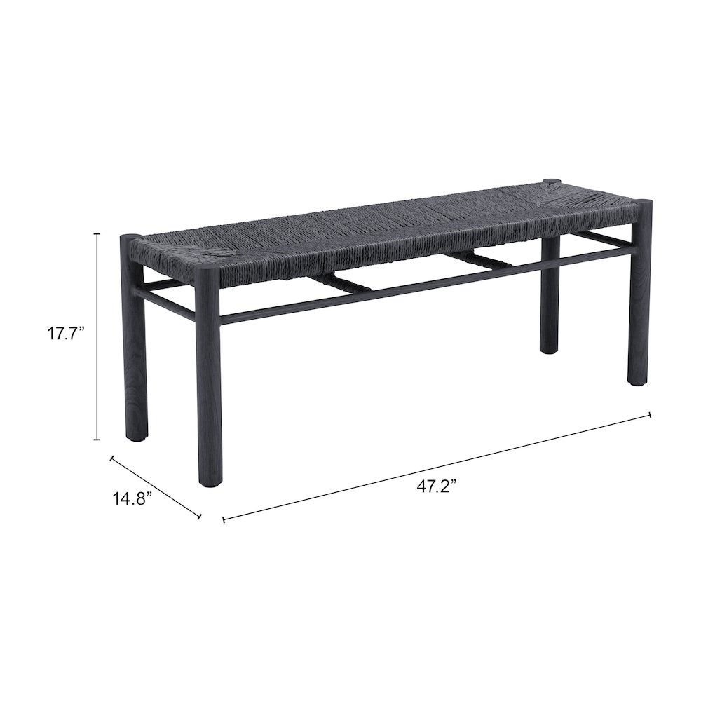 Iska Bench Black. Picture 7