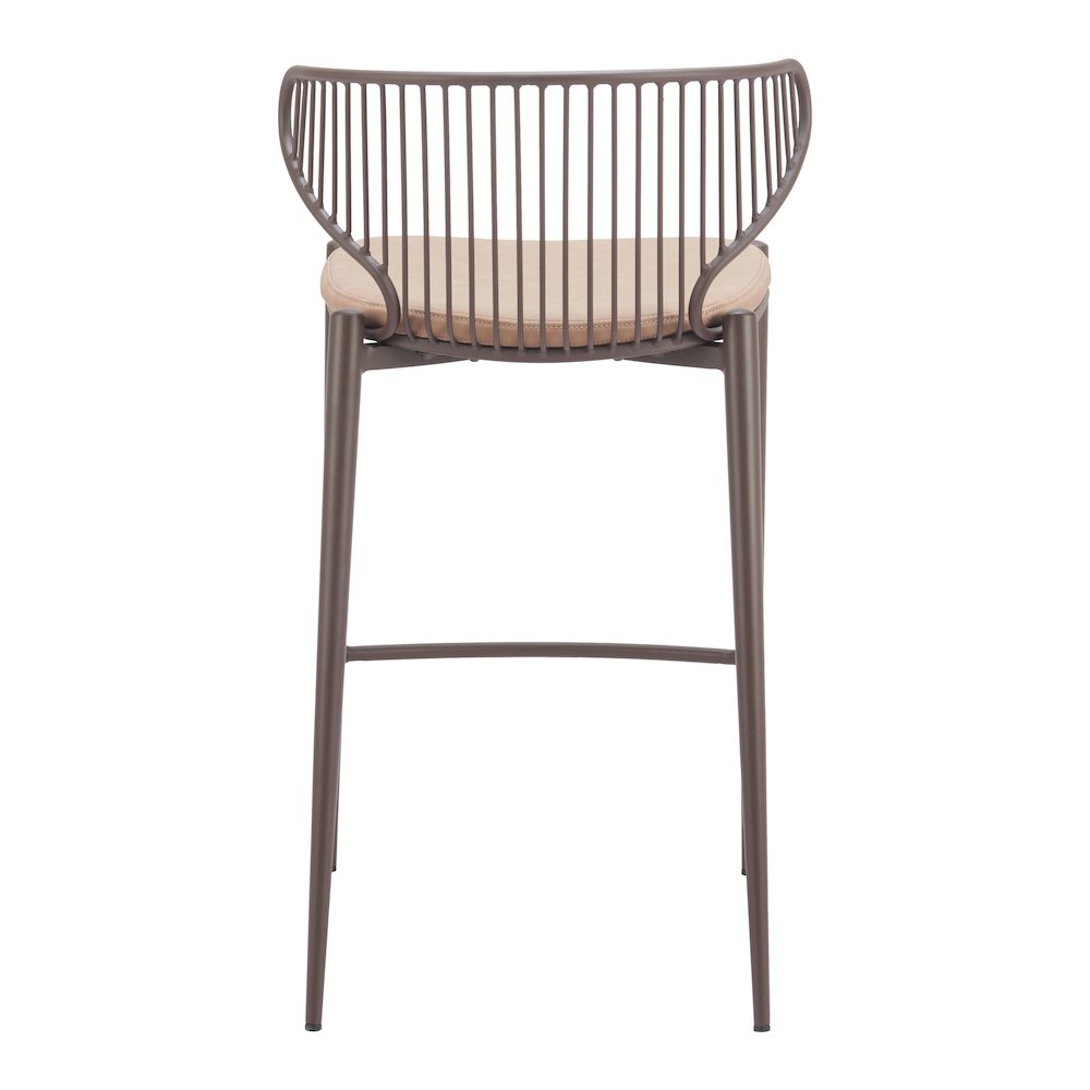 Silues Counter Stool (Set of 2) Taupe & Brown. Picture 5