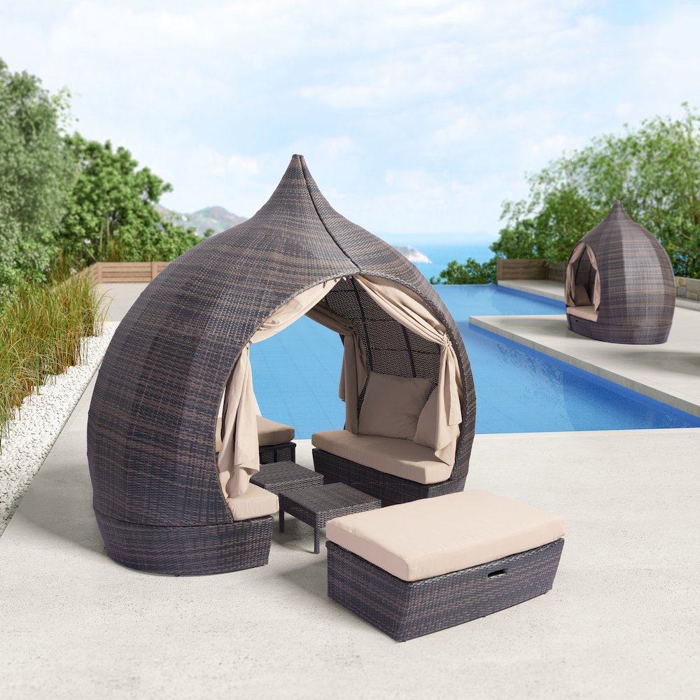Majorca Daybed Brown & Beige. Picture 17