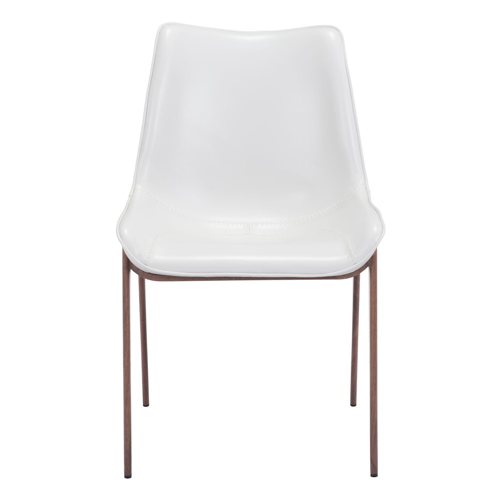 Magnus Dining Chair (Set of 2) White & Walnut. Picture 3