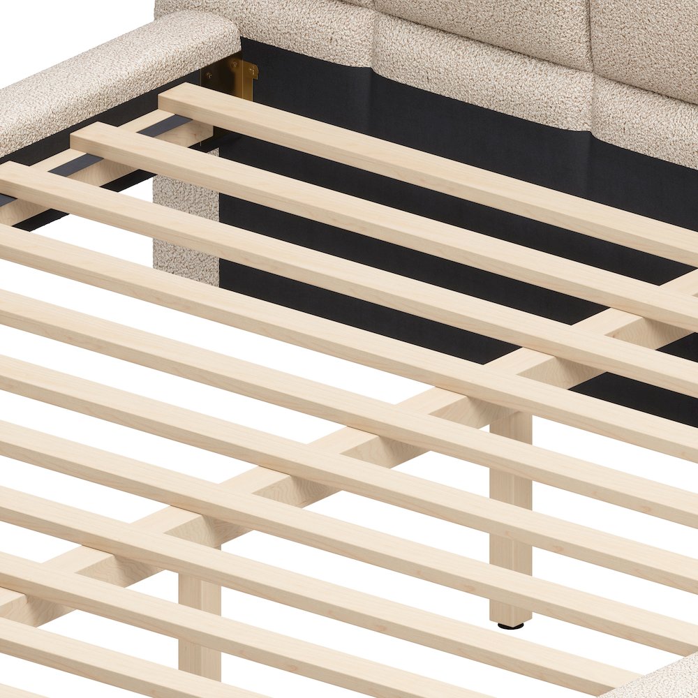 Placid Queen Bed Beige. Picture 5