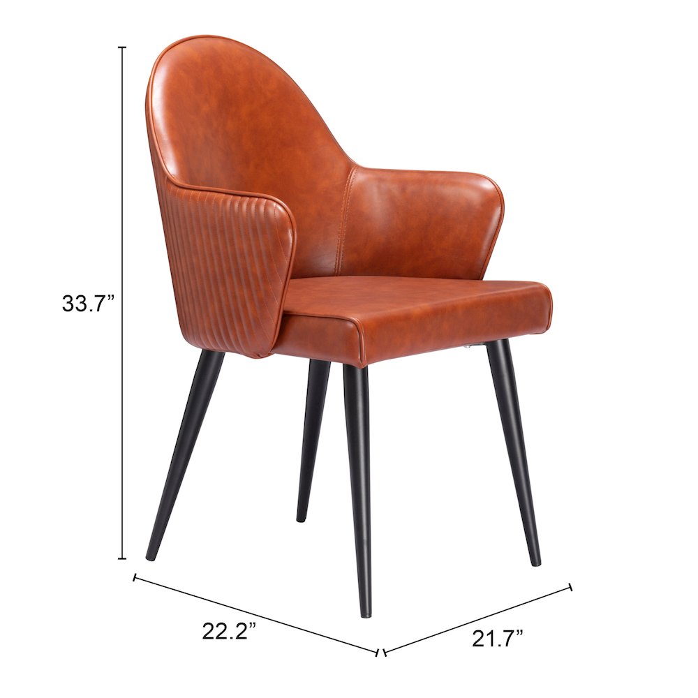 Silloth Dining Chair Brown. Picture 7