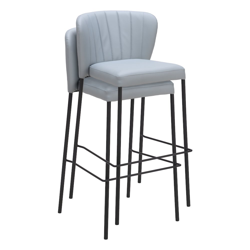 Linz Barstool (Set of 2) Gray. Picture 10