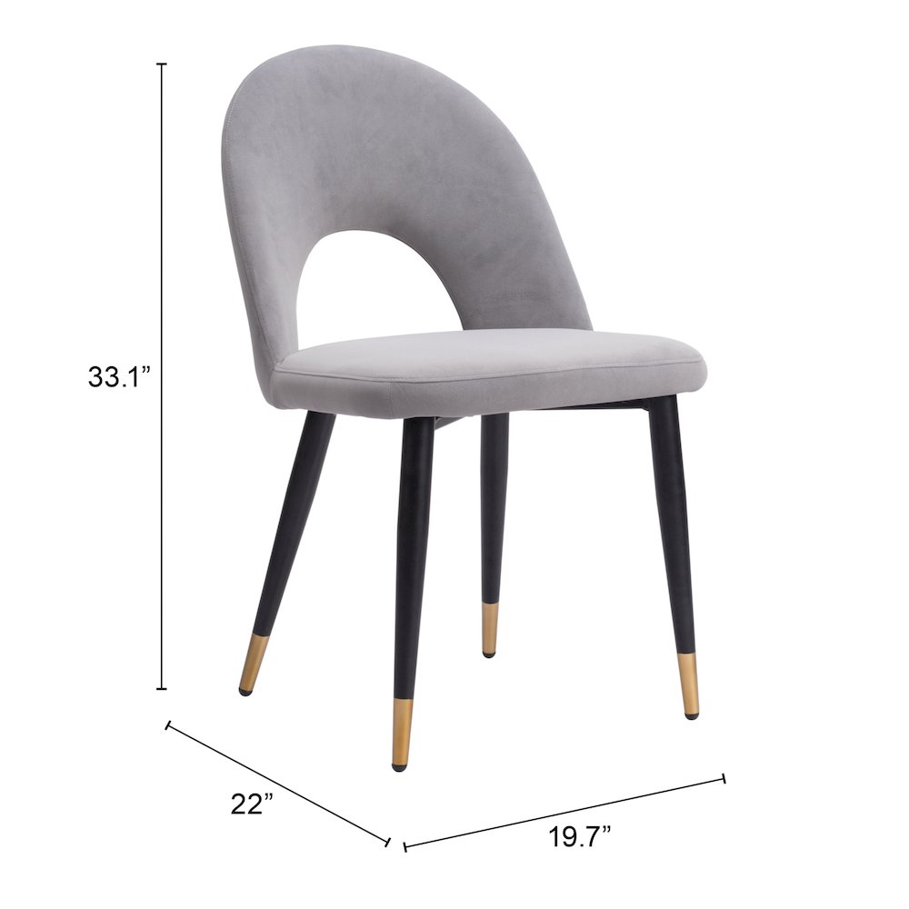 Menlo Dining Chair (Set of 2) Gray. Picture 7