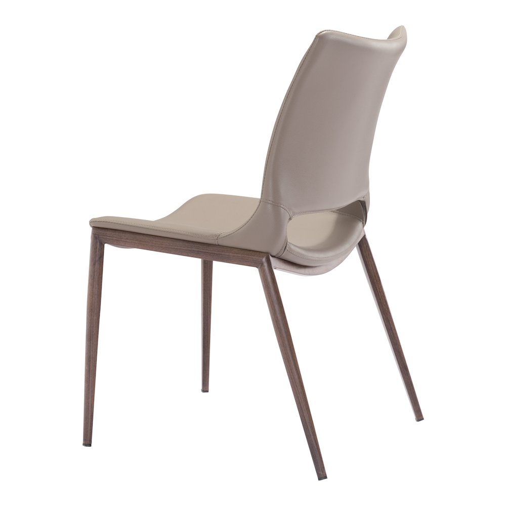 Ace Dining Chair (Set of 2) Brown & Walnut. Picture 5