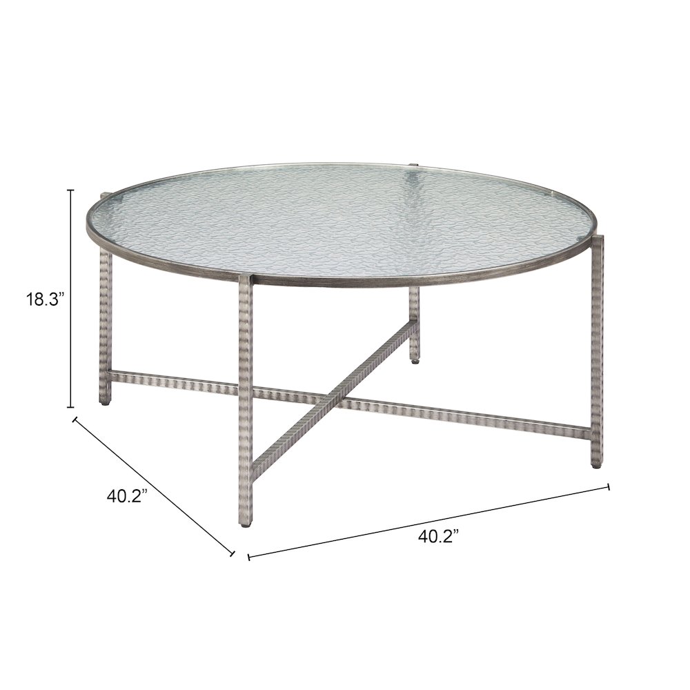 Vetro Coffee Table Silver. Picture 7